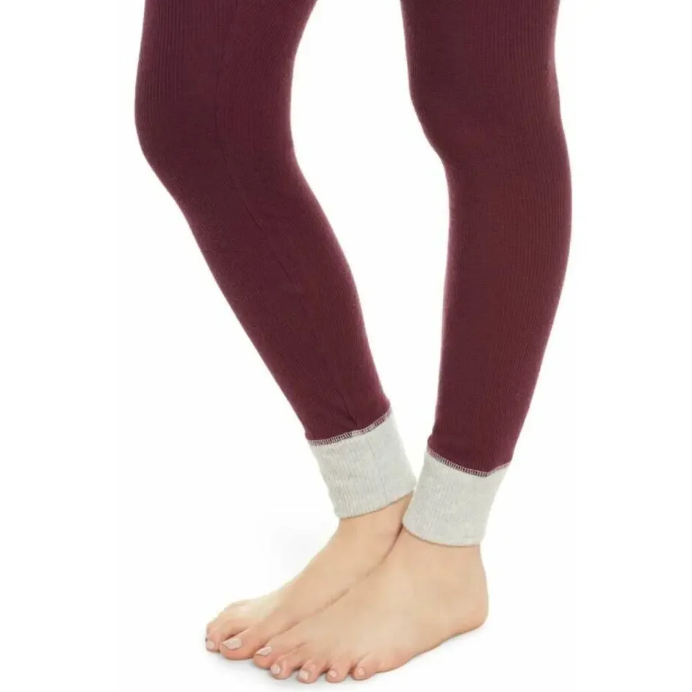 BP Women's Burgundy Stem‎ Thermal Leggings XSmall MSRP $29